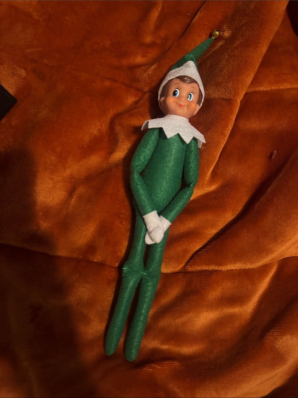 Green Elf Doll Plush with Pointed Hat with Bell